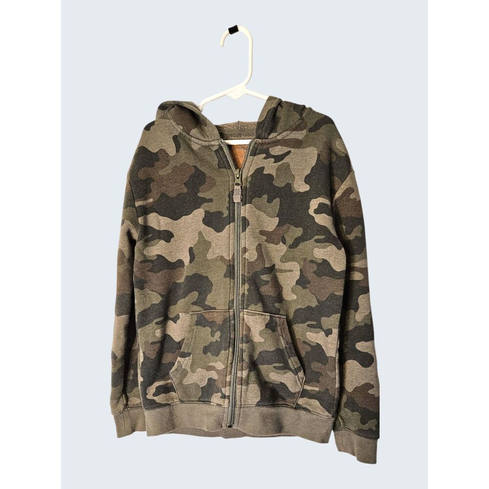 Cat & Jack Size 6/7 Camouflage Zip-Up Hooded Jacket -- ITEM #3558